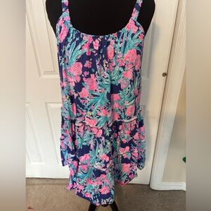 Lilly Pulitzer Loro Swing Dress in Corsica Blue Toucan Party